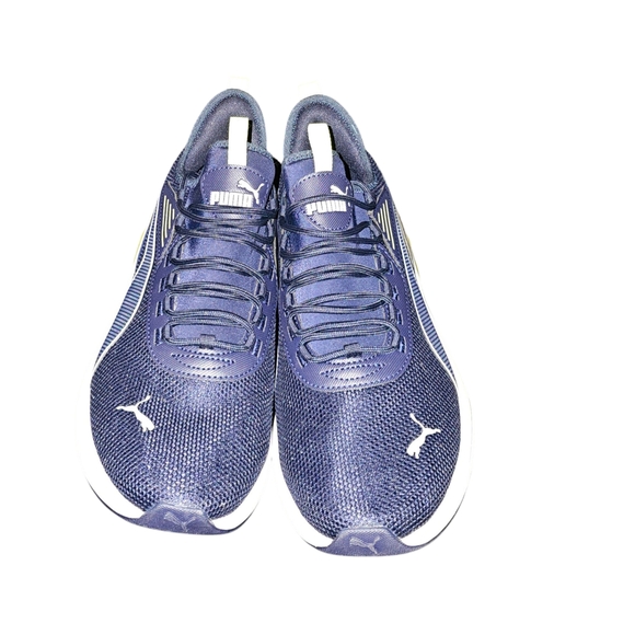 Puma Men's Navy and Yellow Sneakers - Picture 6 of 6